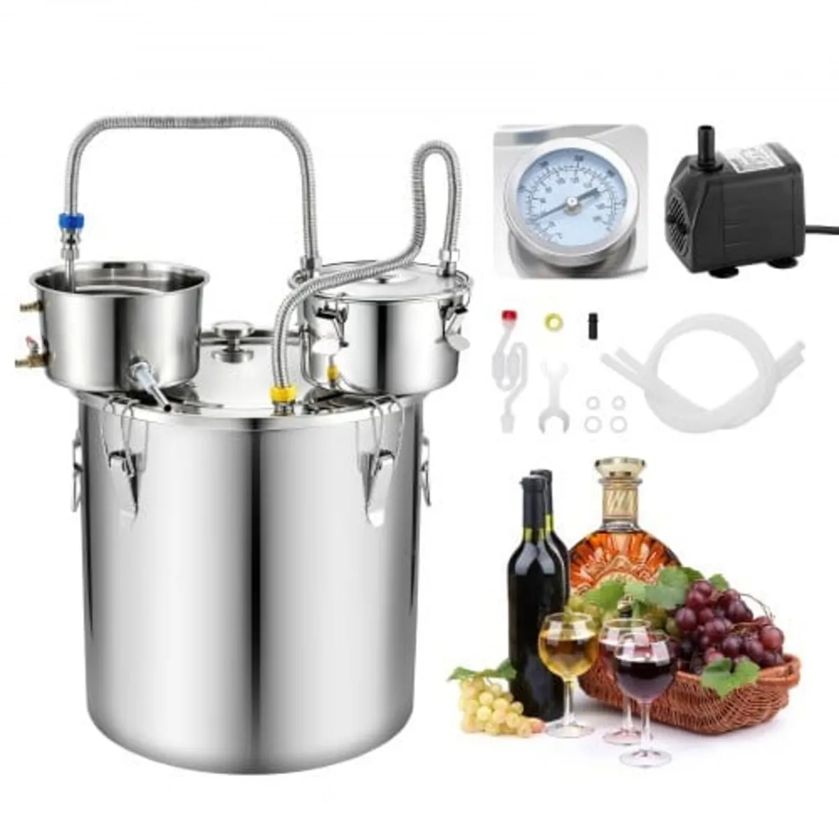 Alcohol Still, 13.2 GAL/ 50L Alcohol Distiller wit - Image 1