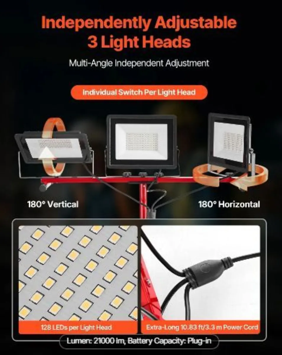 LED Work Light with Stand - Image 1