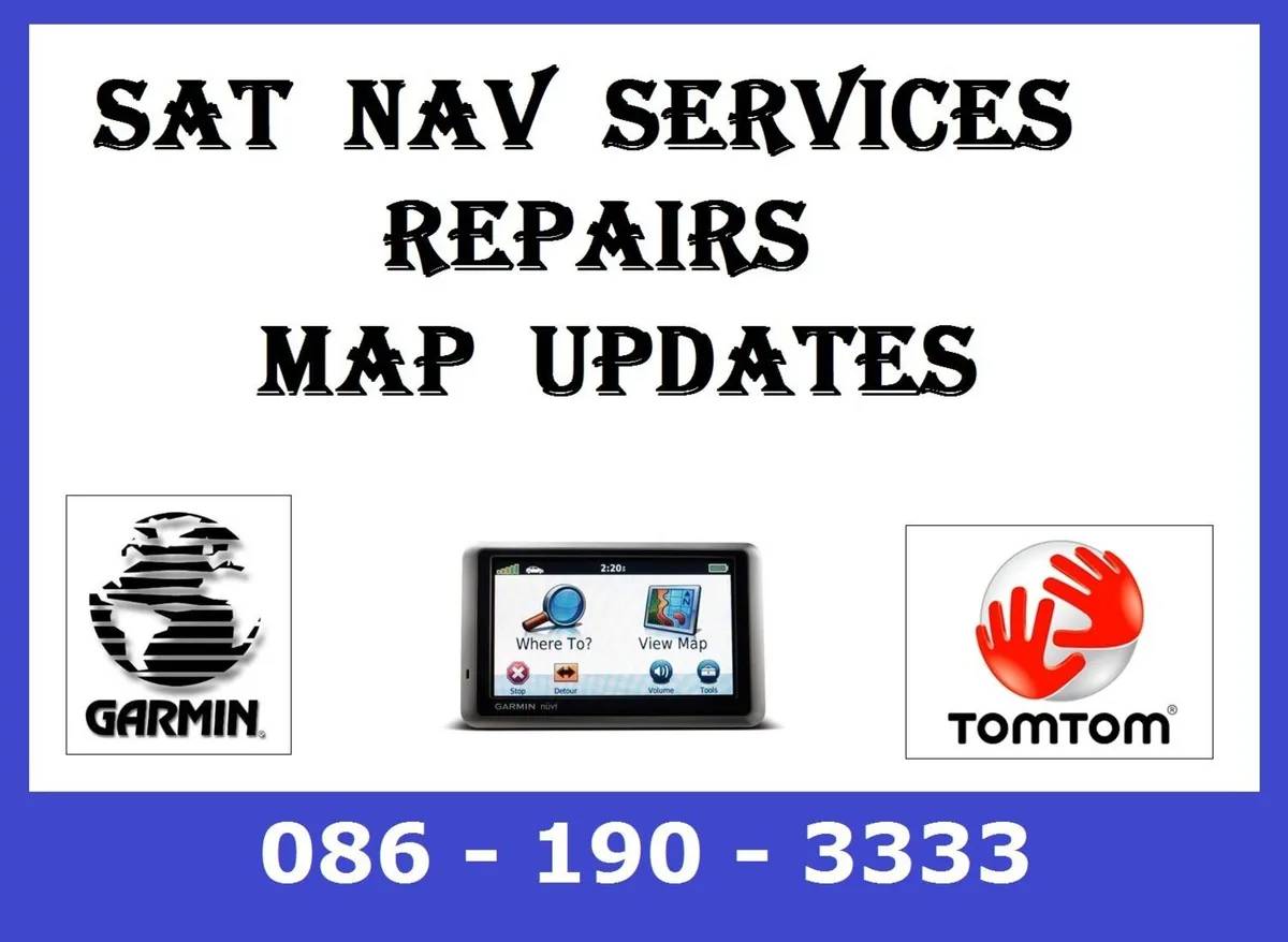 SAT NAV  MAP UPDATES  - REPAIRS  - SALES - Image 1