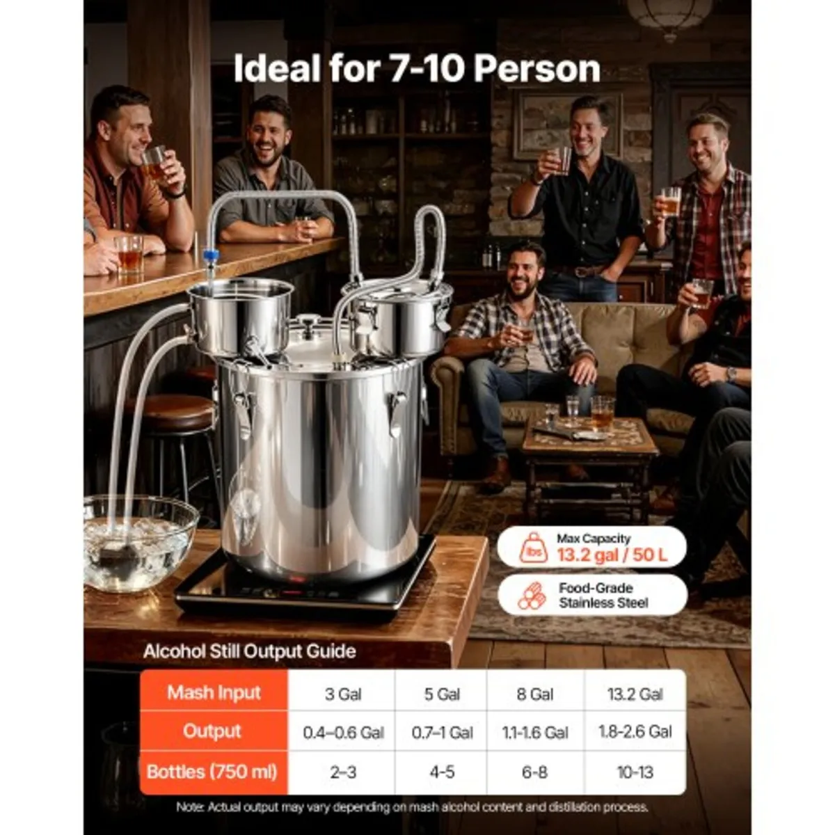 Alcohol Still, 13.2 GAL/ 50L Alcohol Distiller wit - Image 2