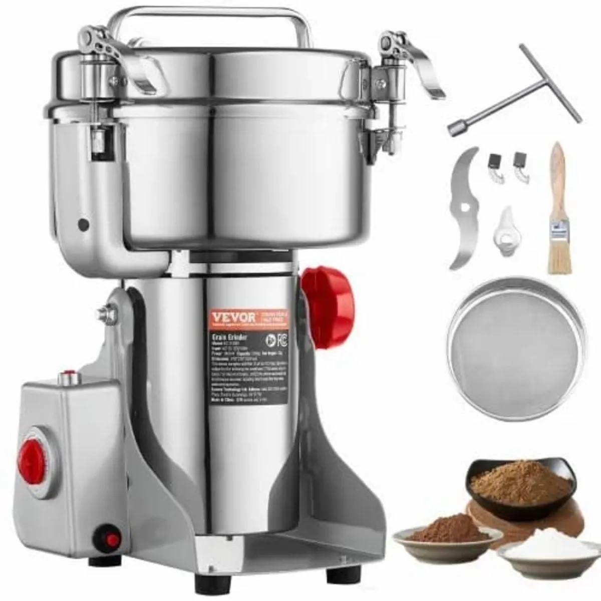 2000g Electric Grain Mill Grinder, High Speed 3400 - Image 1