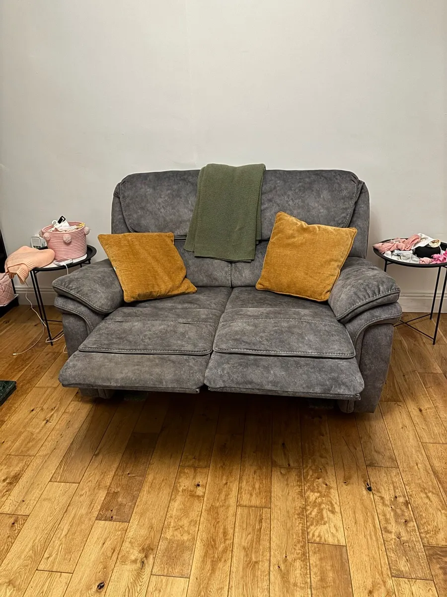 Matching Grey 2-Seater Recliner Sofas – €600 - Image 3