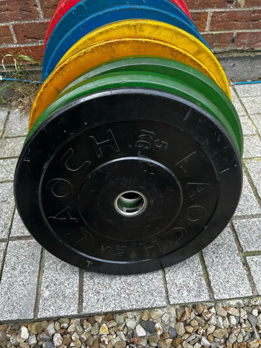 150kg Olympic bumper weight set.2” diameter - Image 3