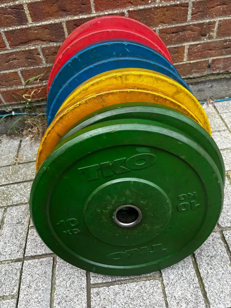 150kg Olympic bumper weight set.2” diameter - Image 4