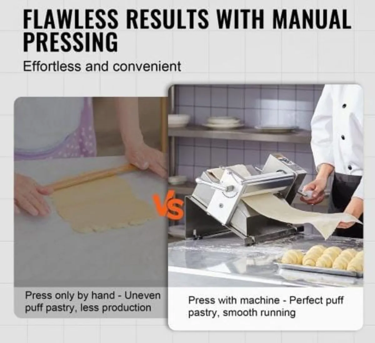 Manual Dough Sheeter Machine, Puff Pastry Sheeter - Image 3