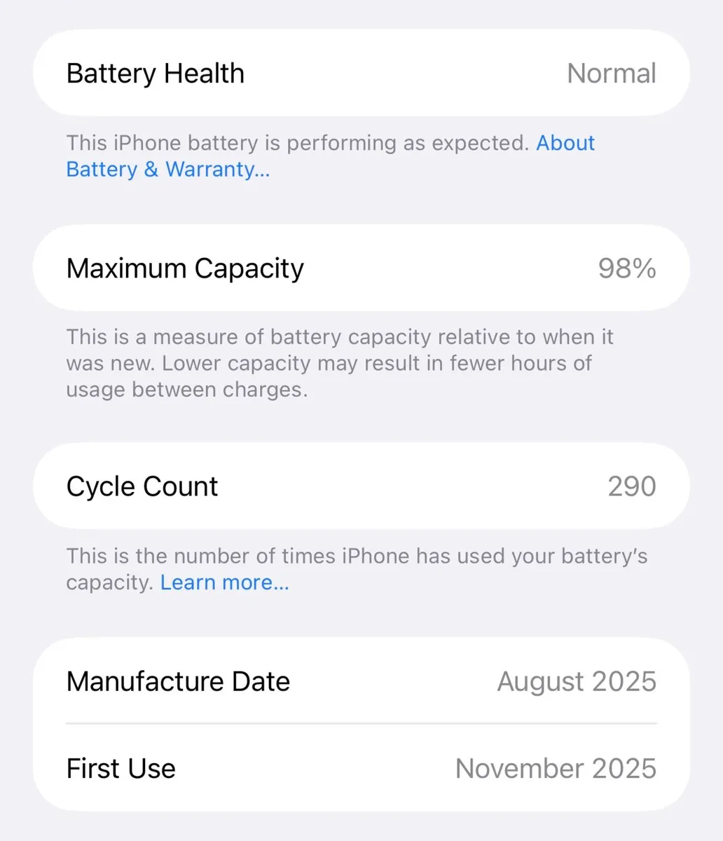 iPhone 17 Pro Max - Silver, warranty, 98% battery - Image 2