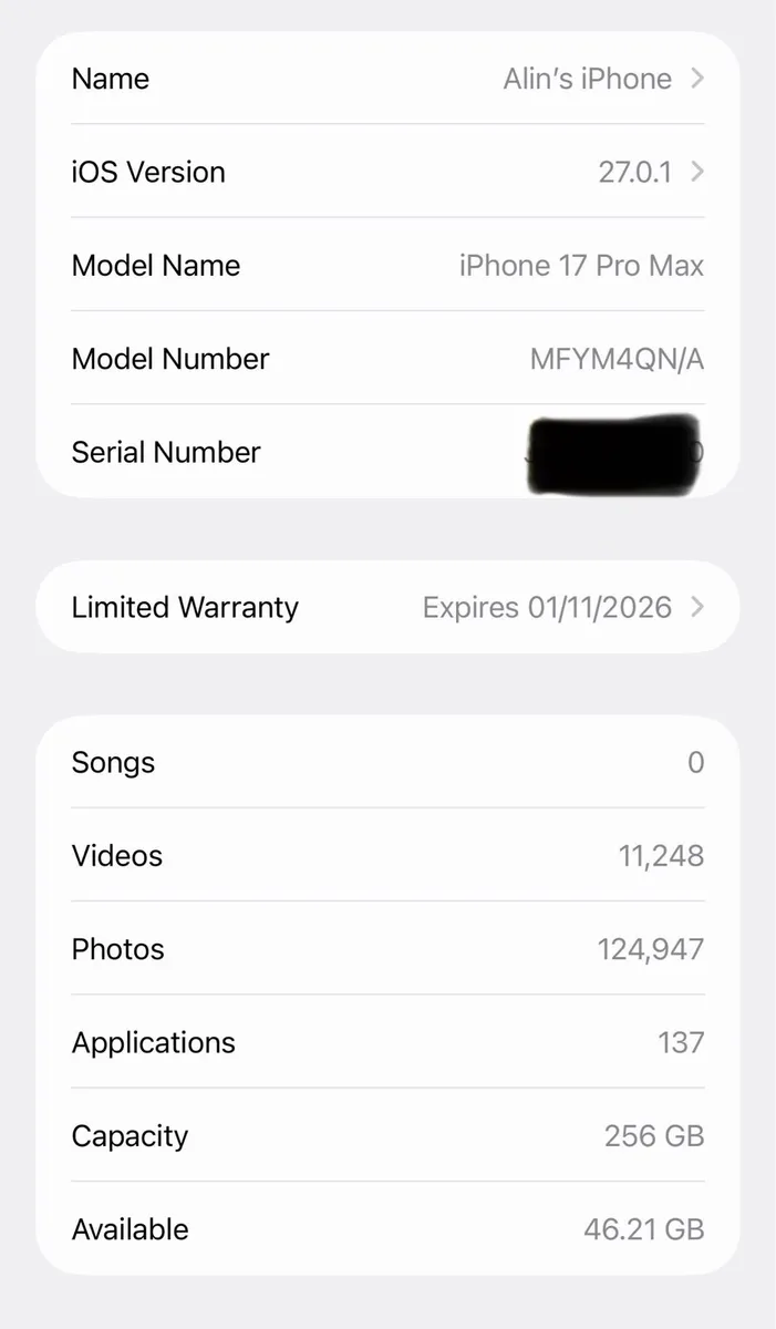 iPhone 17 Pro Max - Silver, warranty, 98% battery - Image 3