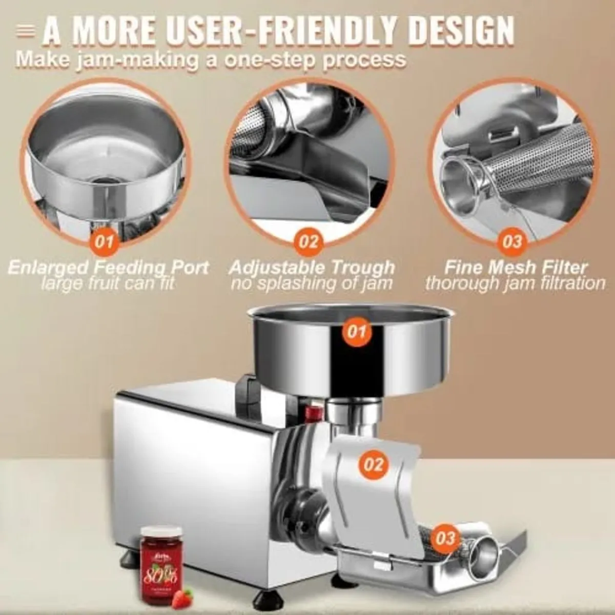 Electric Tomato Strainer 370W Tomato Milling Machi - Image 4