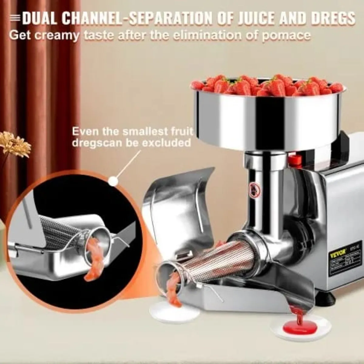 Electric Tomato Strainer 370W Tomato Milling Machi - Image 3