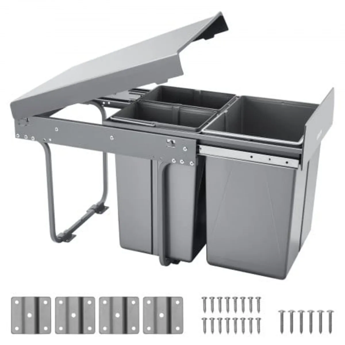 Pullout Trash Can for Kitchen Cabinets, 20+10+10L - Image 1