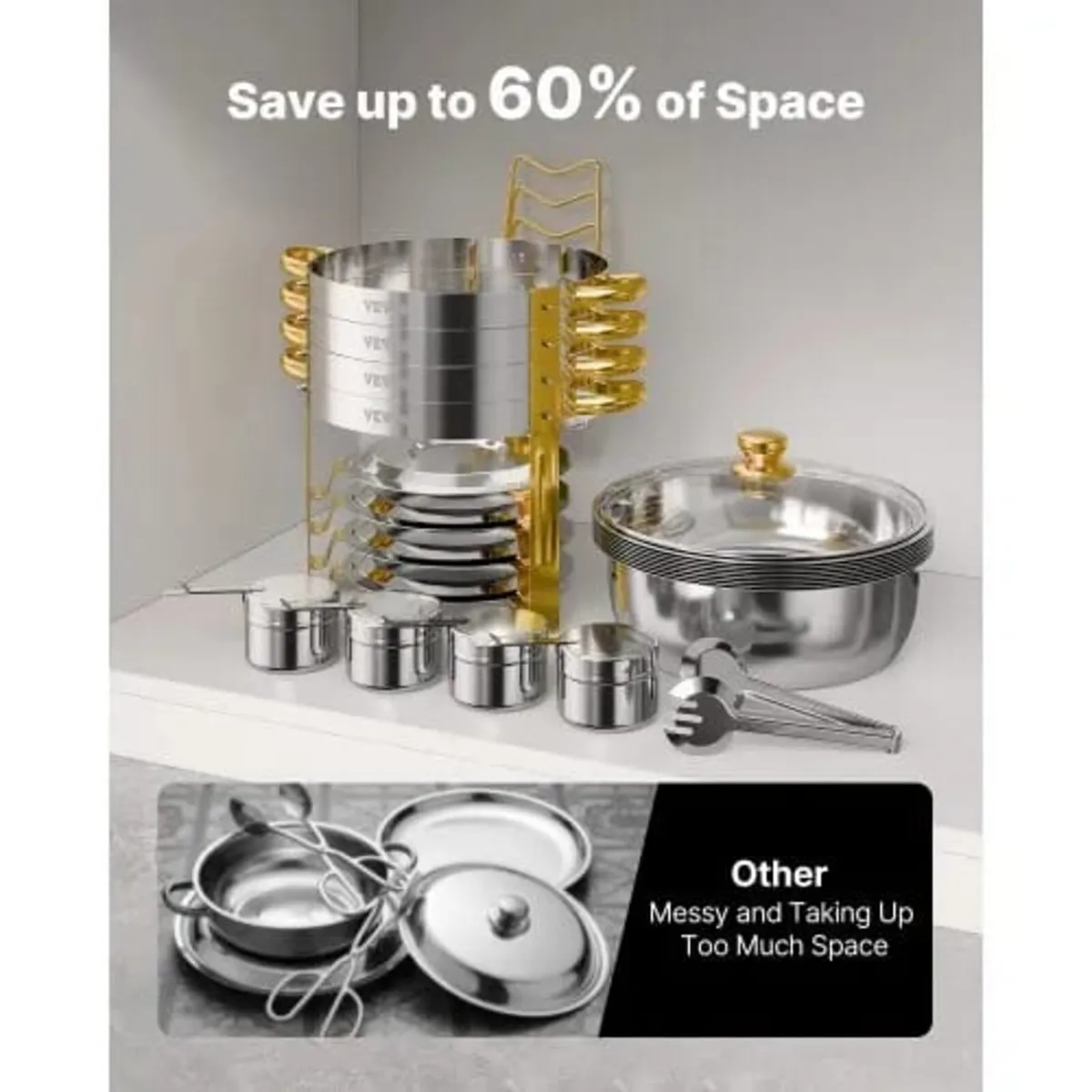 Chafing Dish Buffet Set, 5 Qt 4 Pack, Stainless St - Image 2