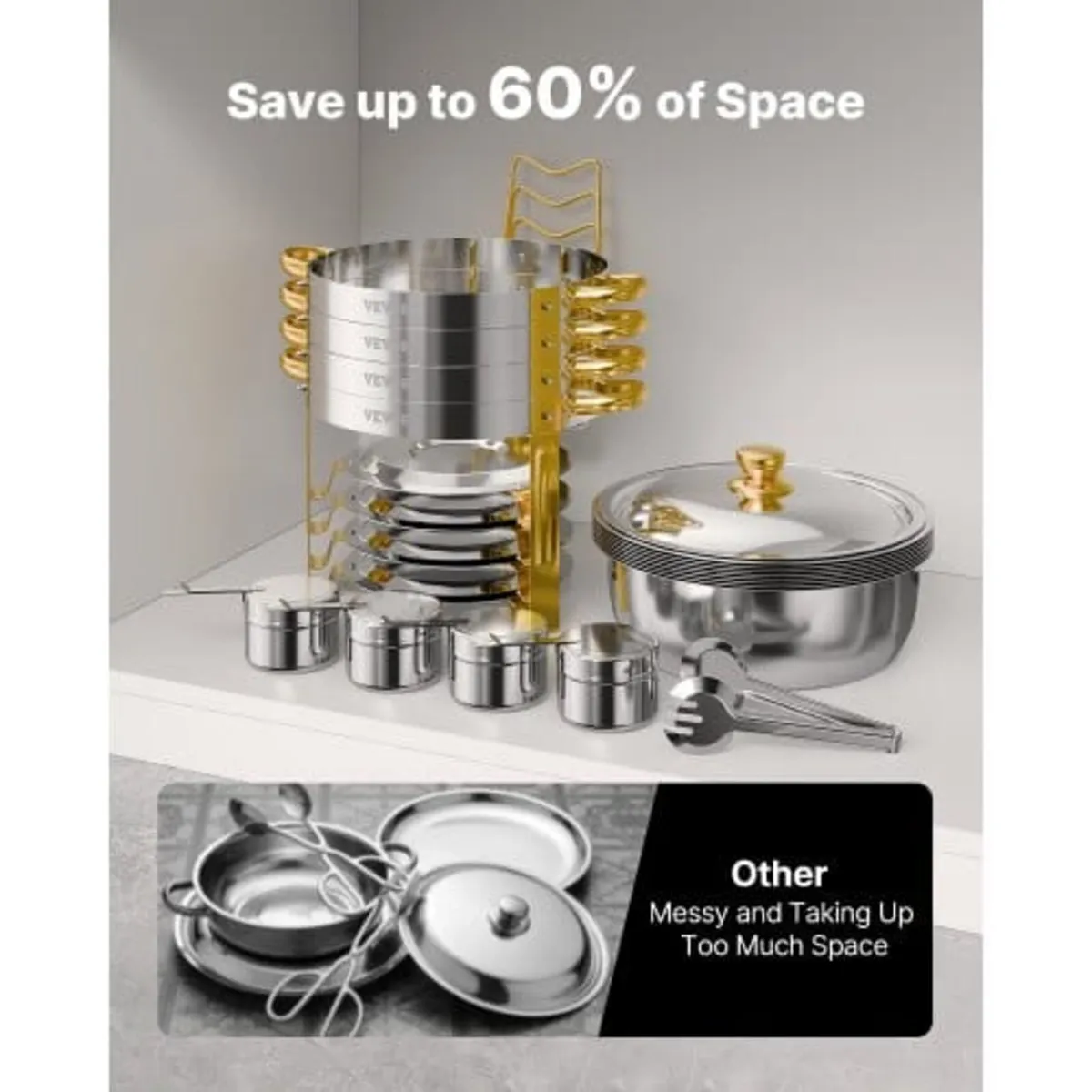 Chafing Dish Buffet Set, 5 Qt 4 Pack, Stainless St - Image 3