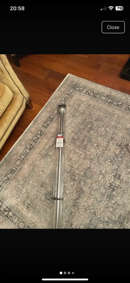 Two curtain poles as new - Image 3