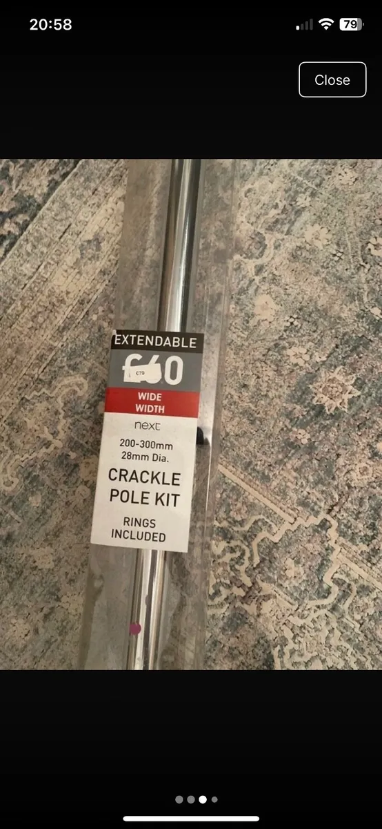 Two curtain poles as new - Image 1