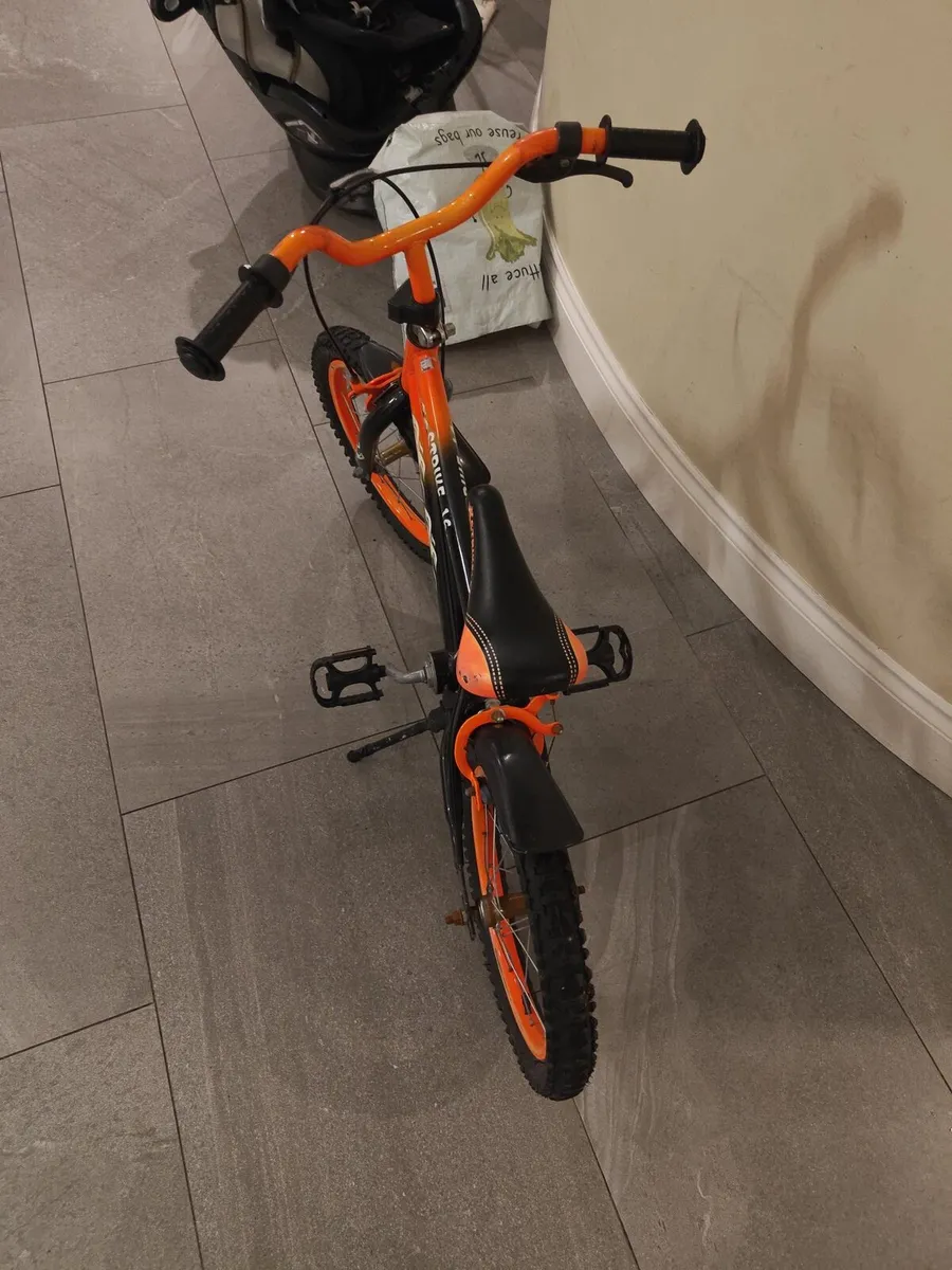 Strike 16" Kids Bike – Orange & Black - Image 1