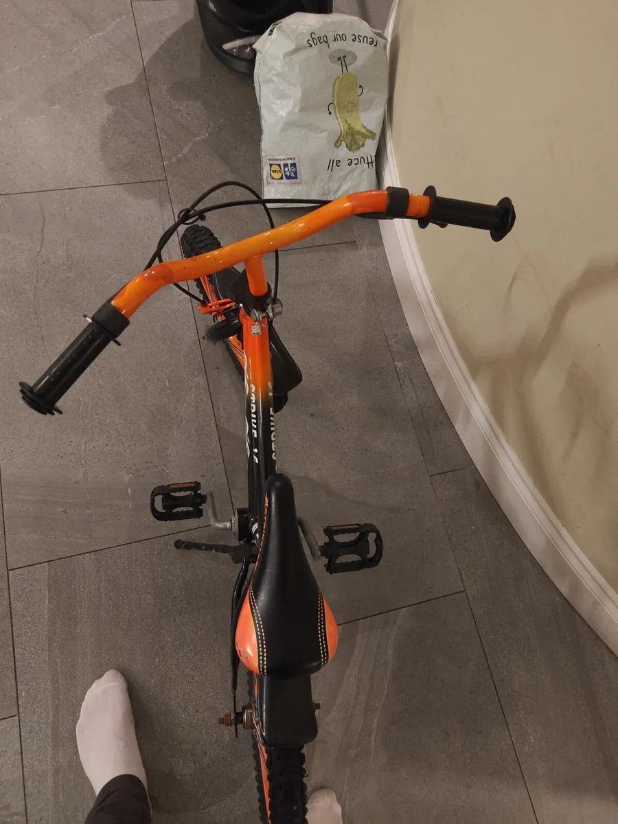 Strike 16" Kids Bike – Orange & Black - Image 2
