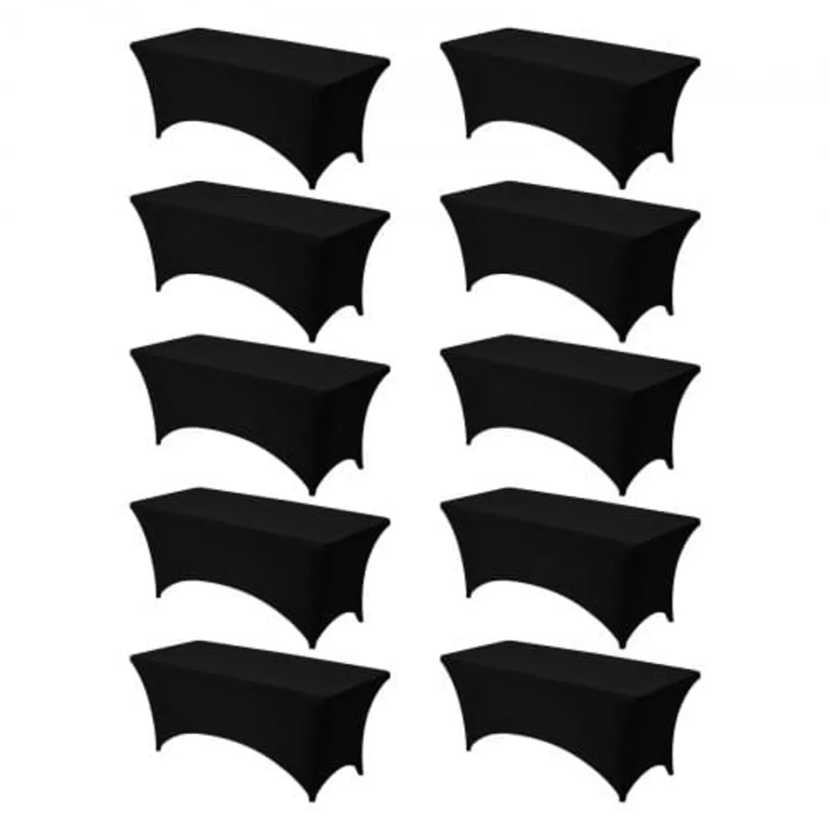 10 Pack Table Cloth for 6FT Rectangular Fitted Eve - Image 1