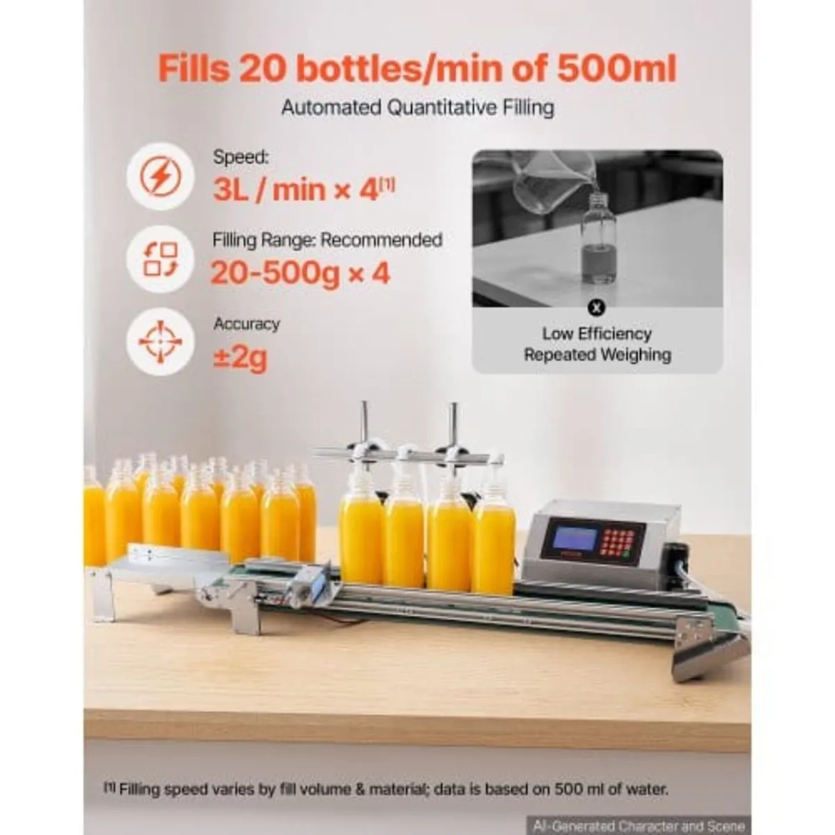 Automatic Liquid Filling Machine, 4 Nozzles with C - Image 3