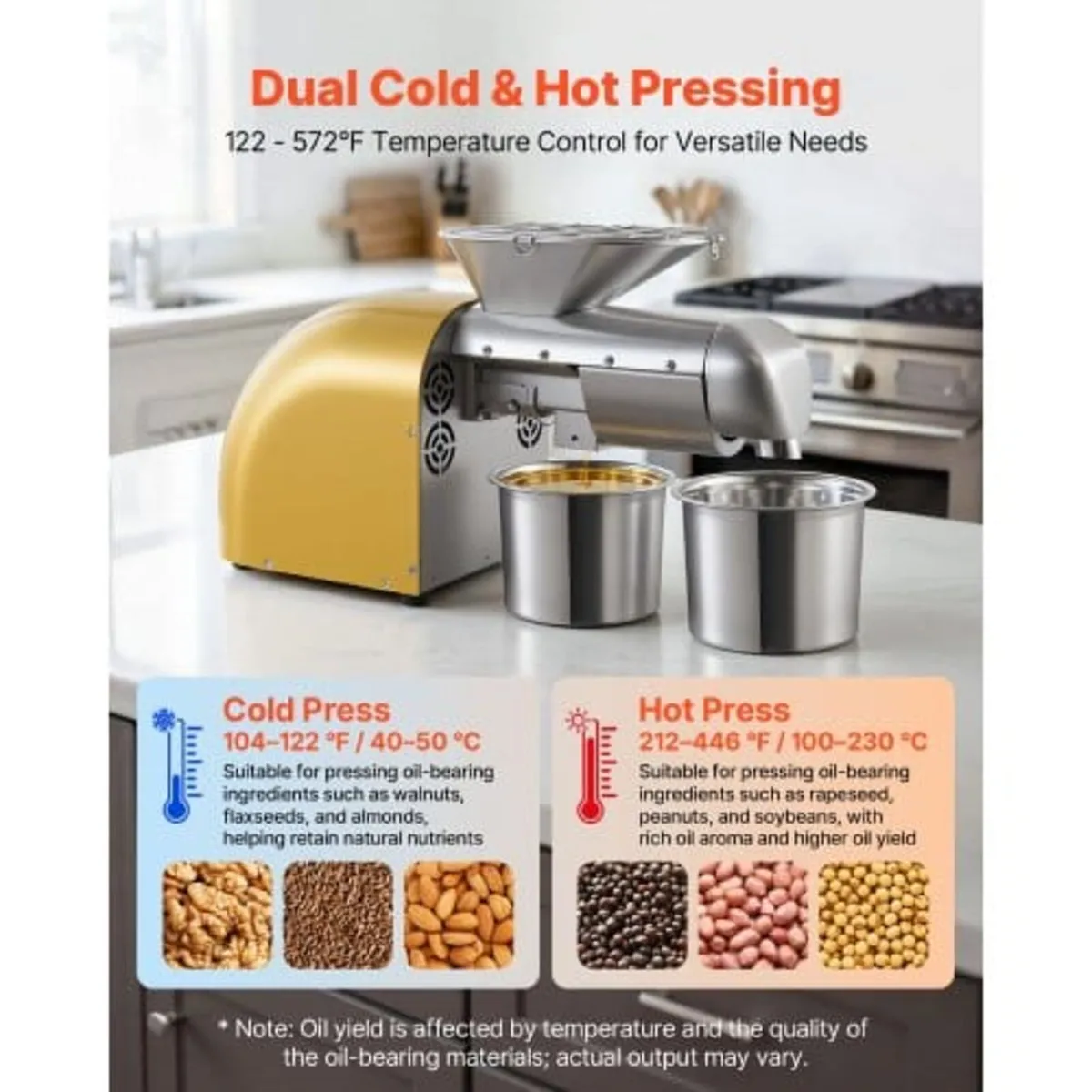 Oil Press Machine, 5KG/H Capacity, 1250W Oil Extra - Image 3