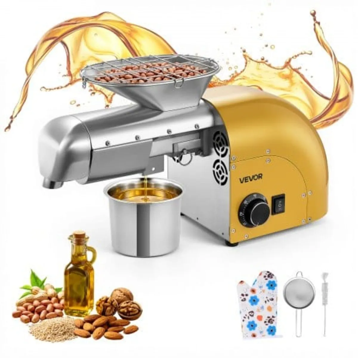 Oil Press Machine, 5KG/H Capacity, 1250W Oil Extra - Image 1
