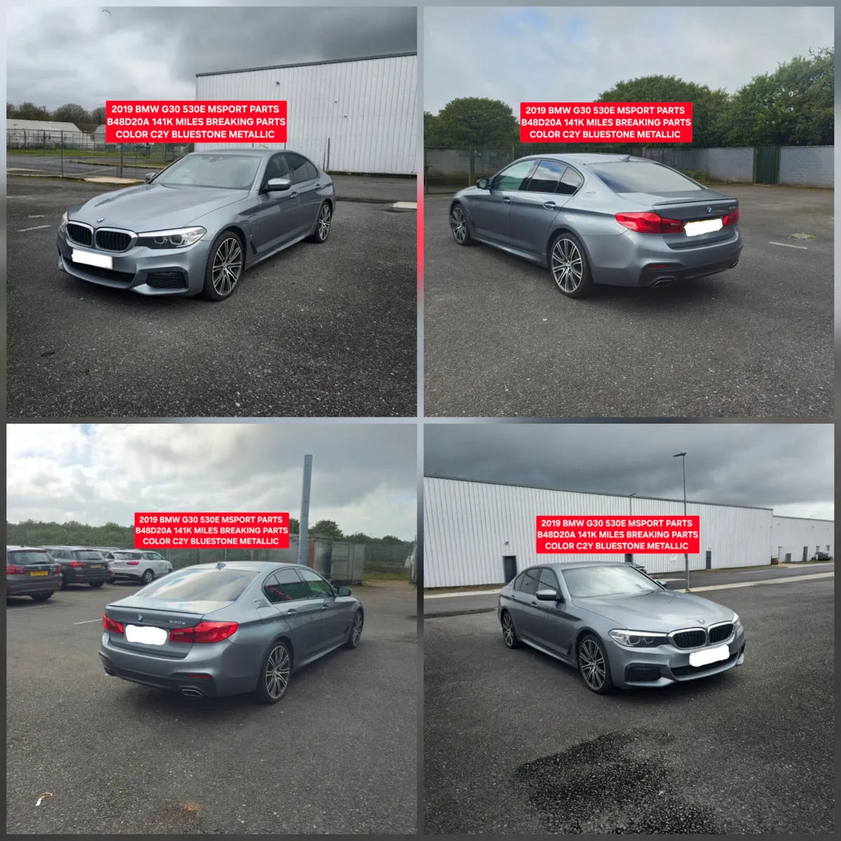 2019 BMW G30 530E MSPORT BREAKING B48B20A C2Y - Image 2