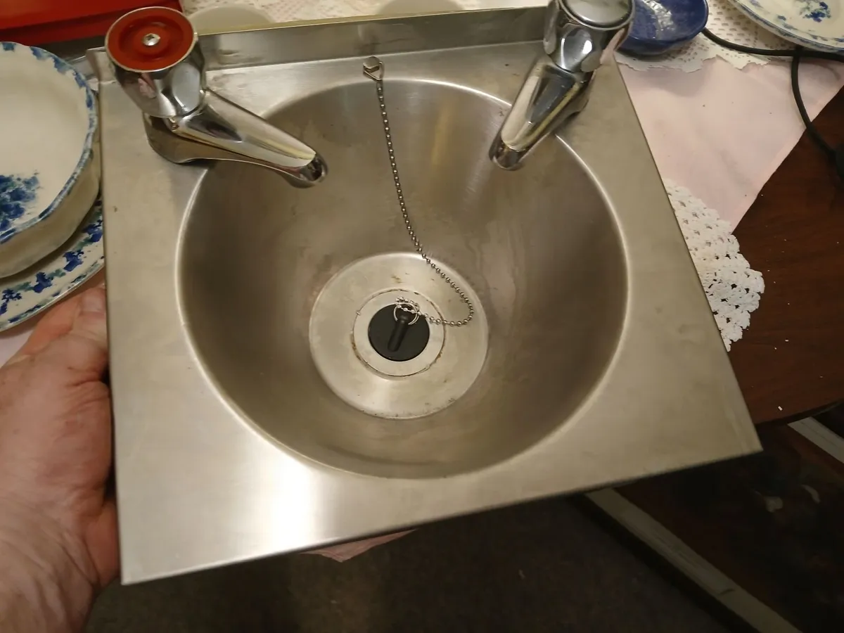 Personal sink with mixer taps fitted  delivered - Image 1