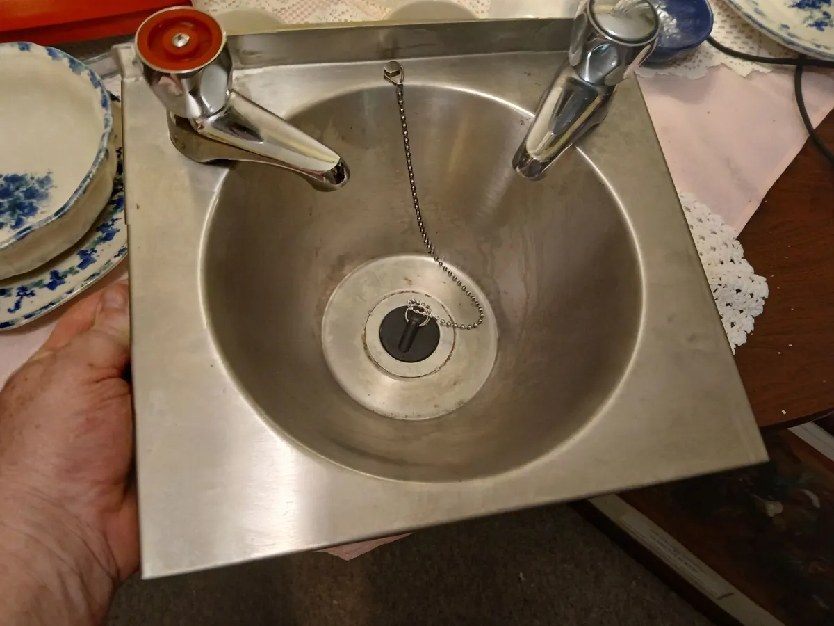 Personal sink with mixer taps fitted  delivered - Image 2