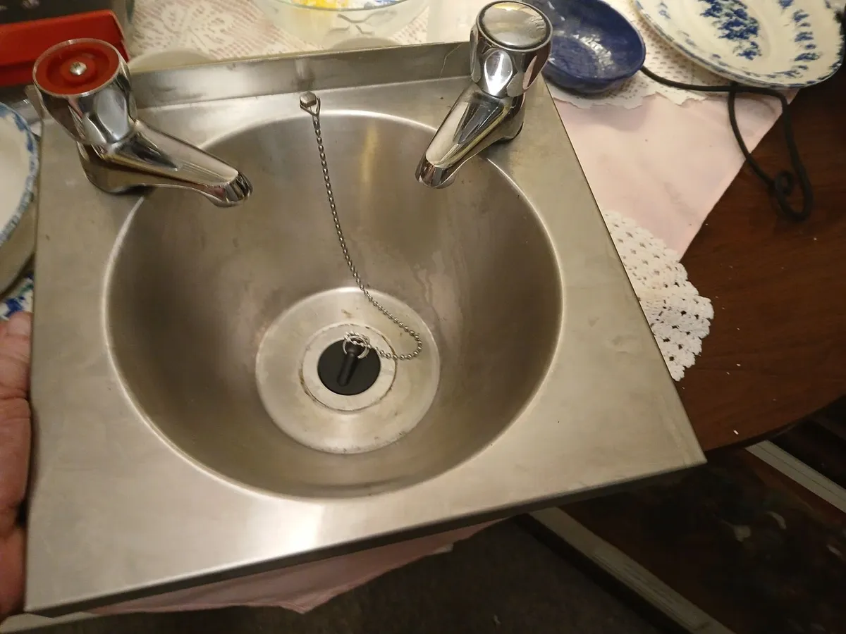 Personal sink with mixer taps fitted  delivered - Image 4