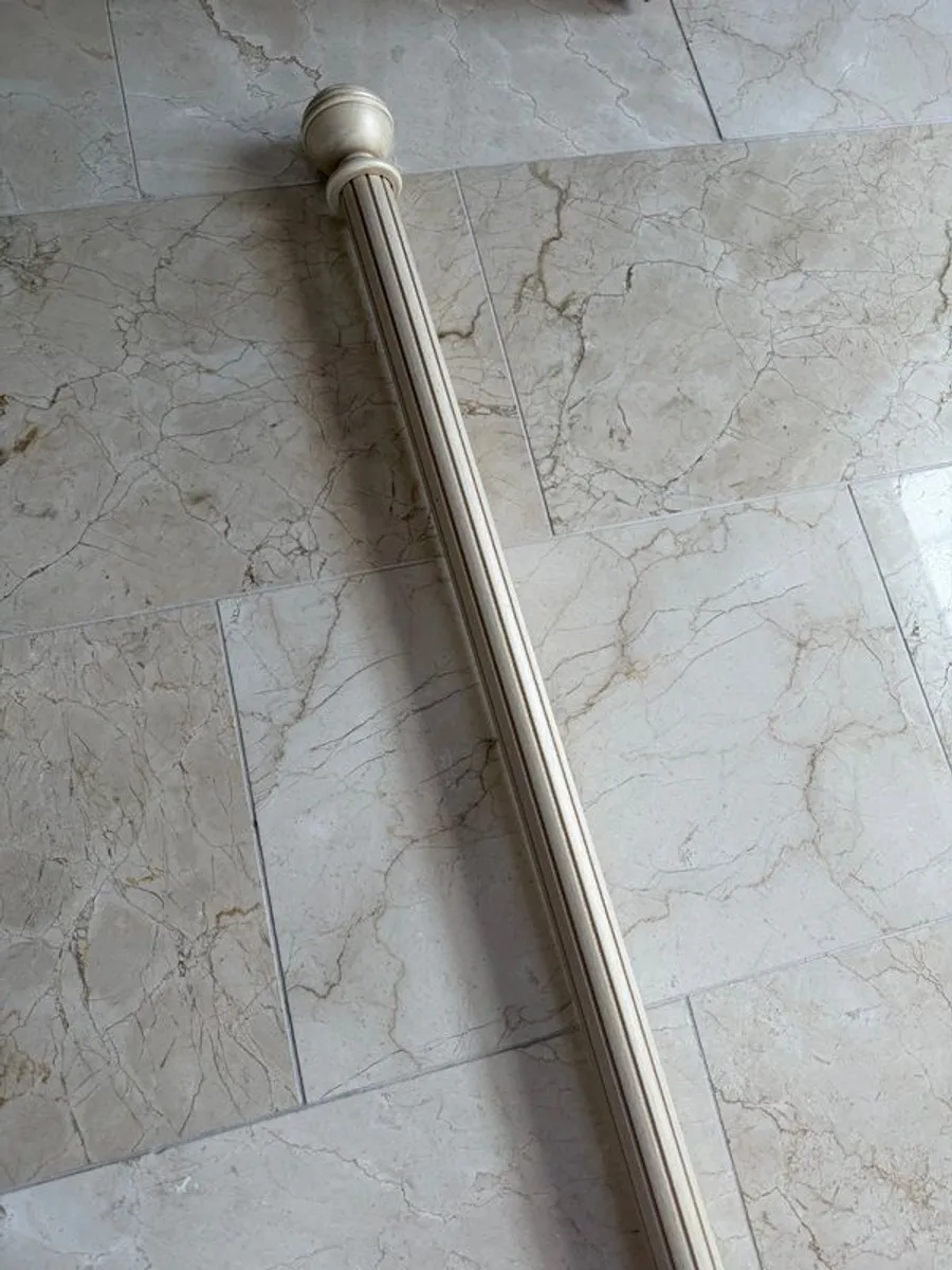 La Royale Cream 240cm Curtain Pole - Image 4