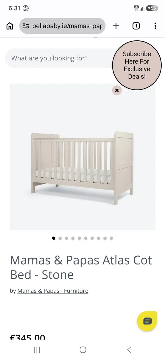 Mamas and papas atlas cot bed - Image 1