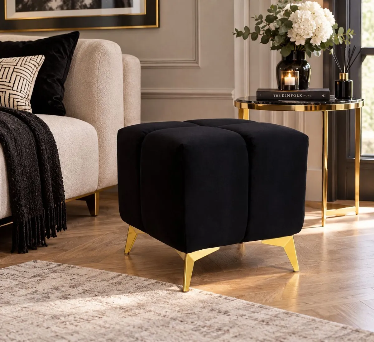 Bubble pouffe ottoman 52x52cm - Image 1
