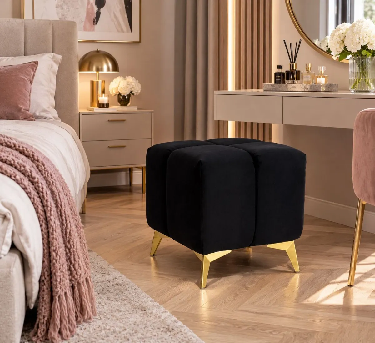 Bubble pouffe ottoman 52x52cm - Image 3