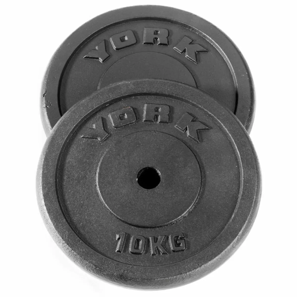2x10kg York Cast iron 1” diameter weights - Image 3