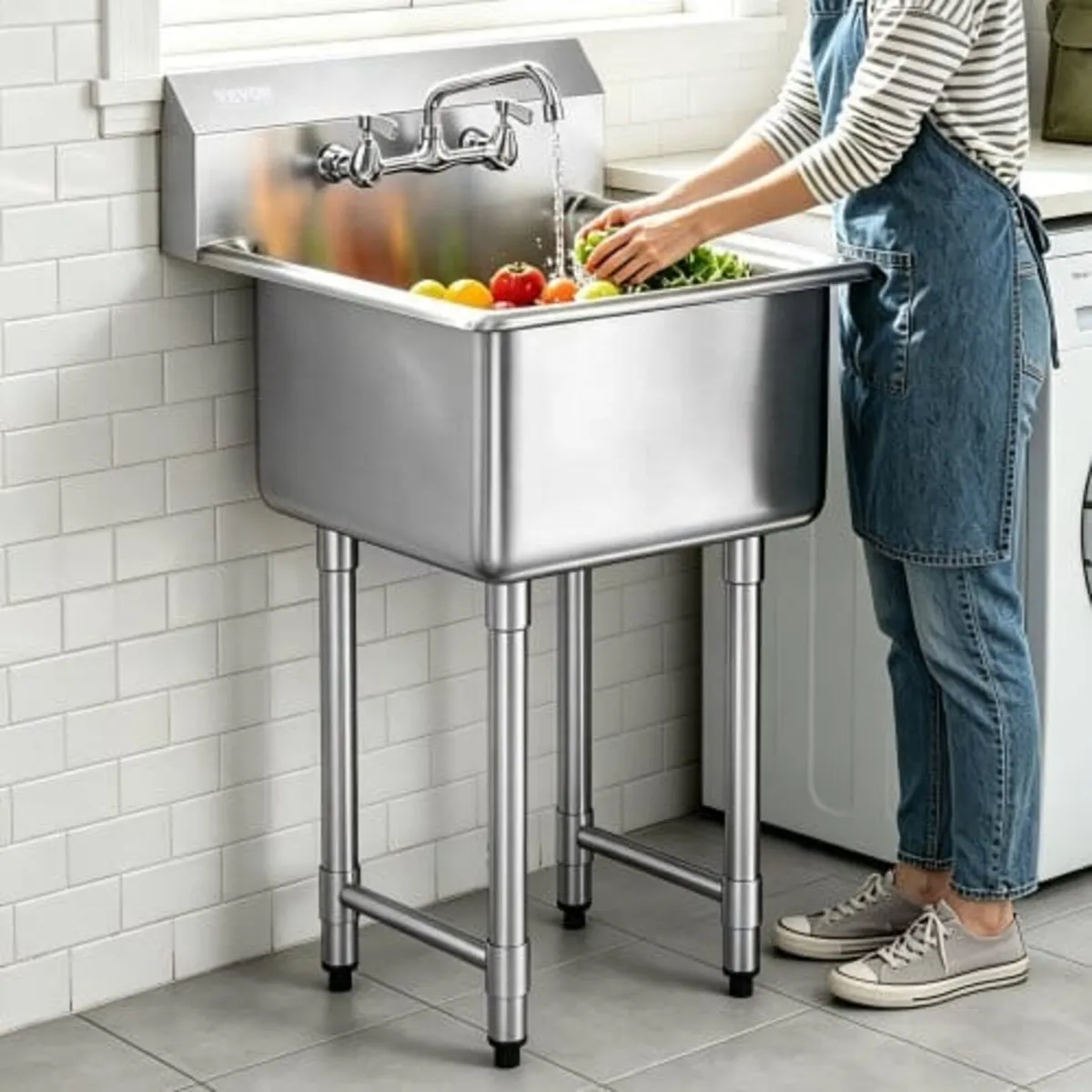 Stainless Steel Prep & Utility Sink, 1 Compartment - Image 1