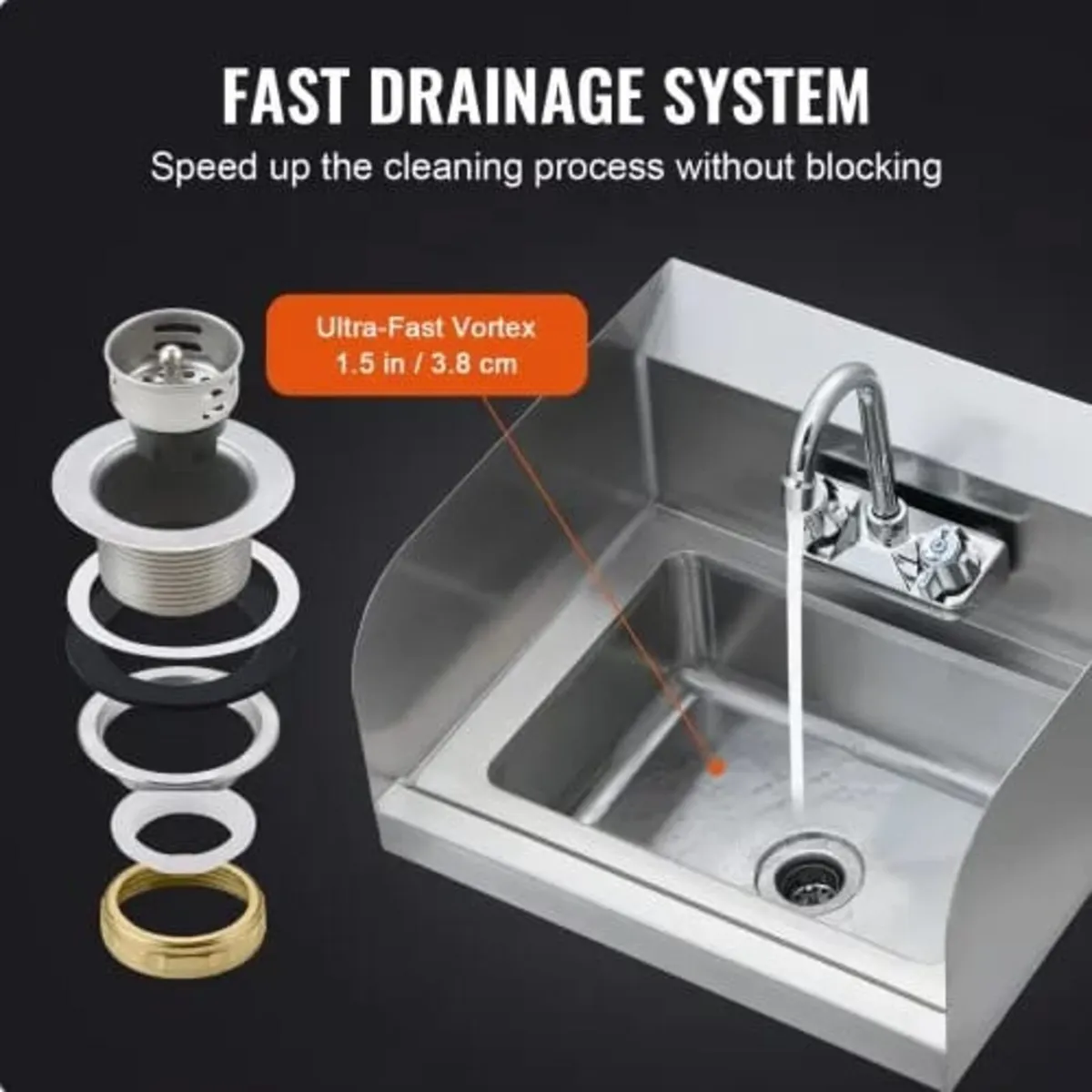 Stainless Steel Prep & Utility Sink, 1 Compartment - Image 4