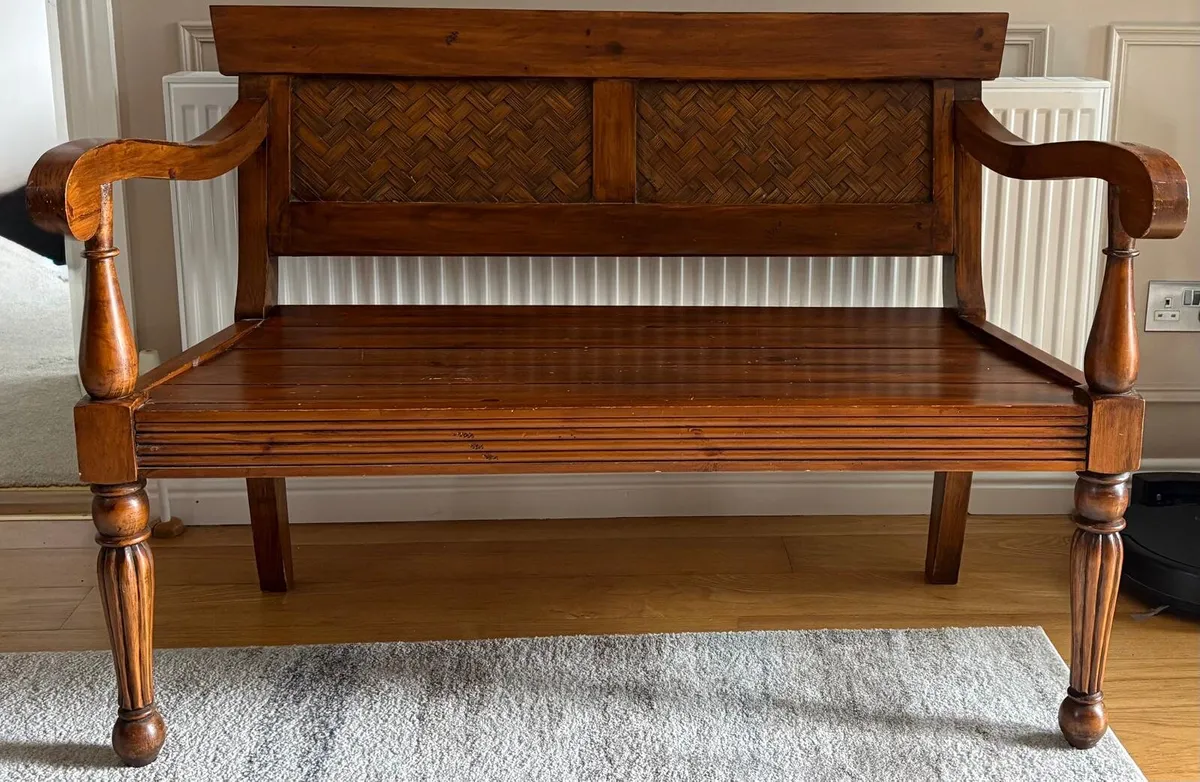 Hall seat and clock - Image 1