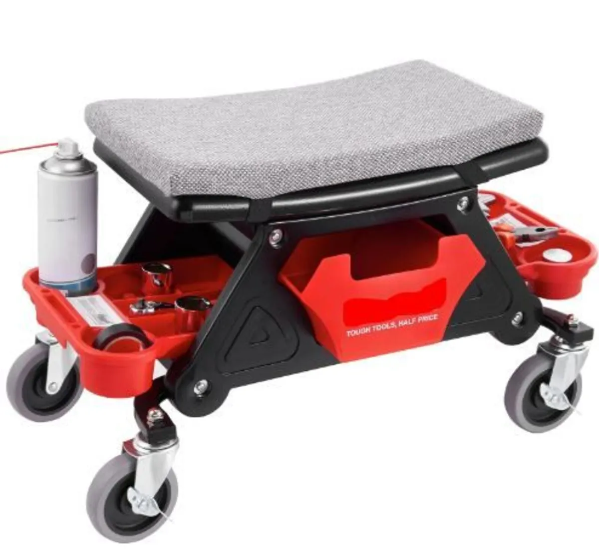 Mechanics Stool, 136.1kg Capacity Rolling - Image 1