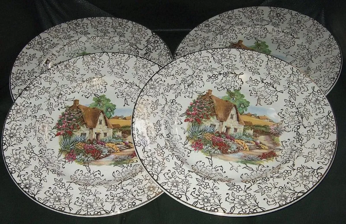 4 Vintage H&K Tunstall "Homestead"Side Plates - Image 4