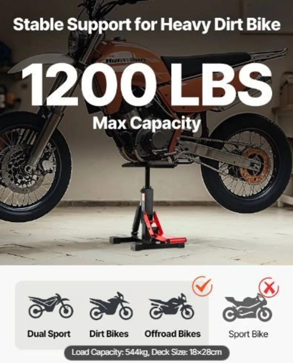 Dirt Bike Lift Stand, Motorcycle Jack Lift - Image 2