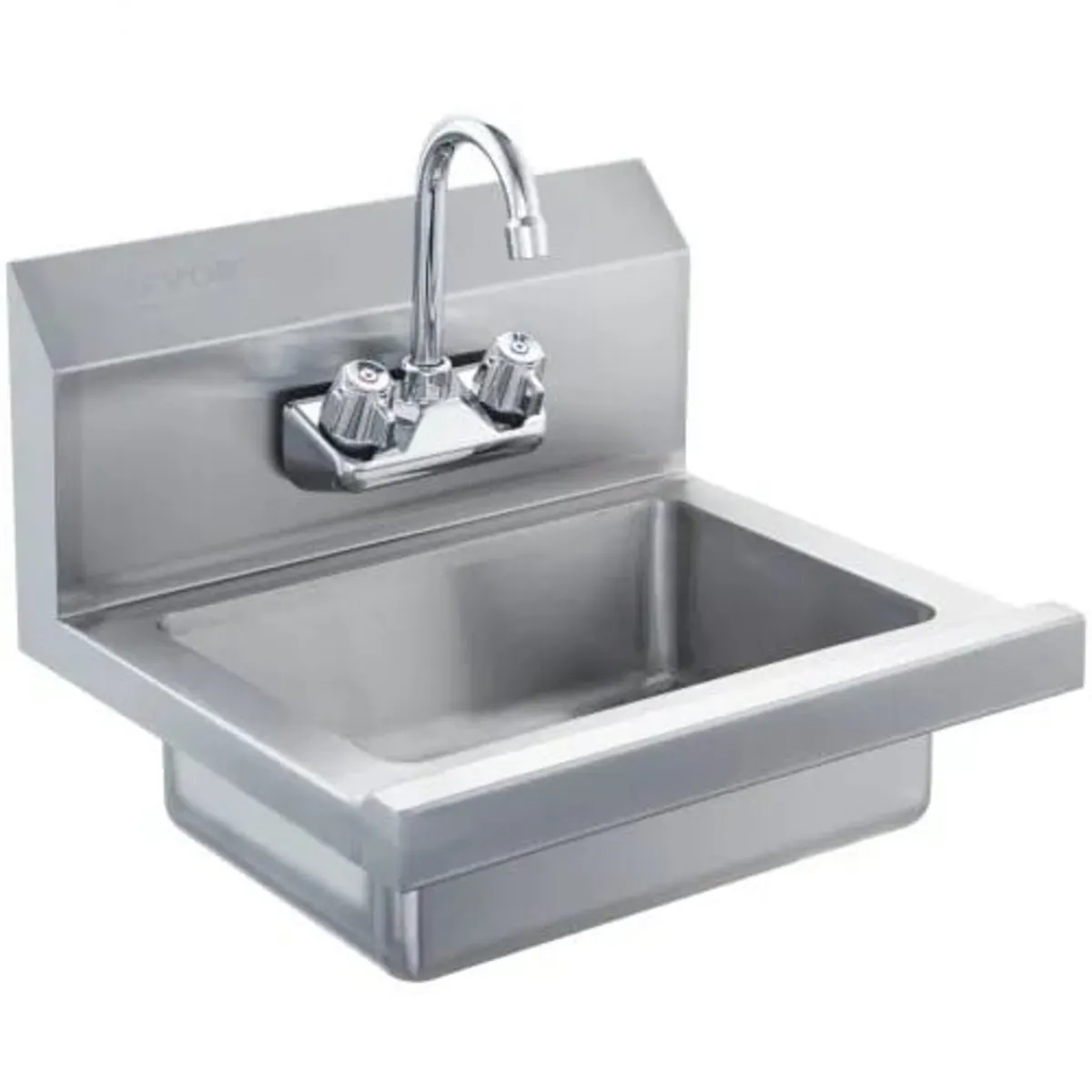Commercial Hand Sink with Faucet, Stainless Steel - Image 1