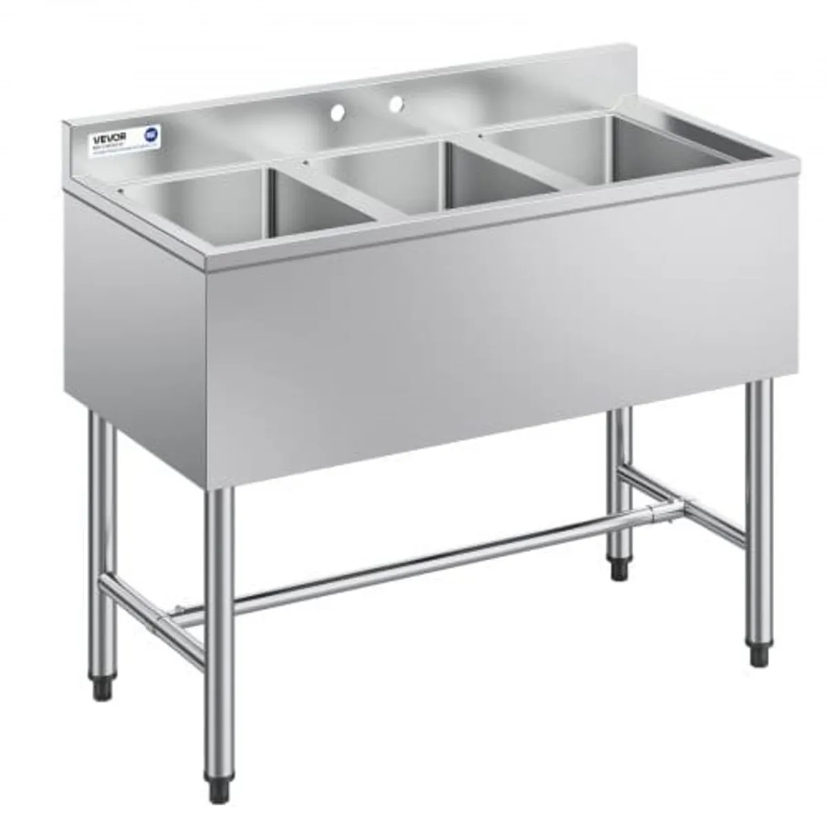 3 Compartment Sink, 18-Gauge 304 Stainless Steel, - Image 1