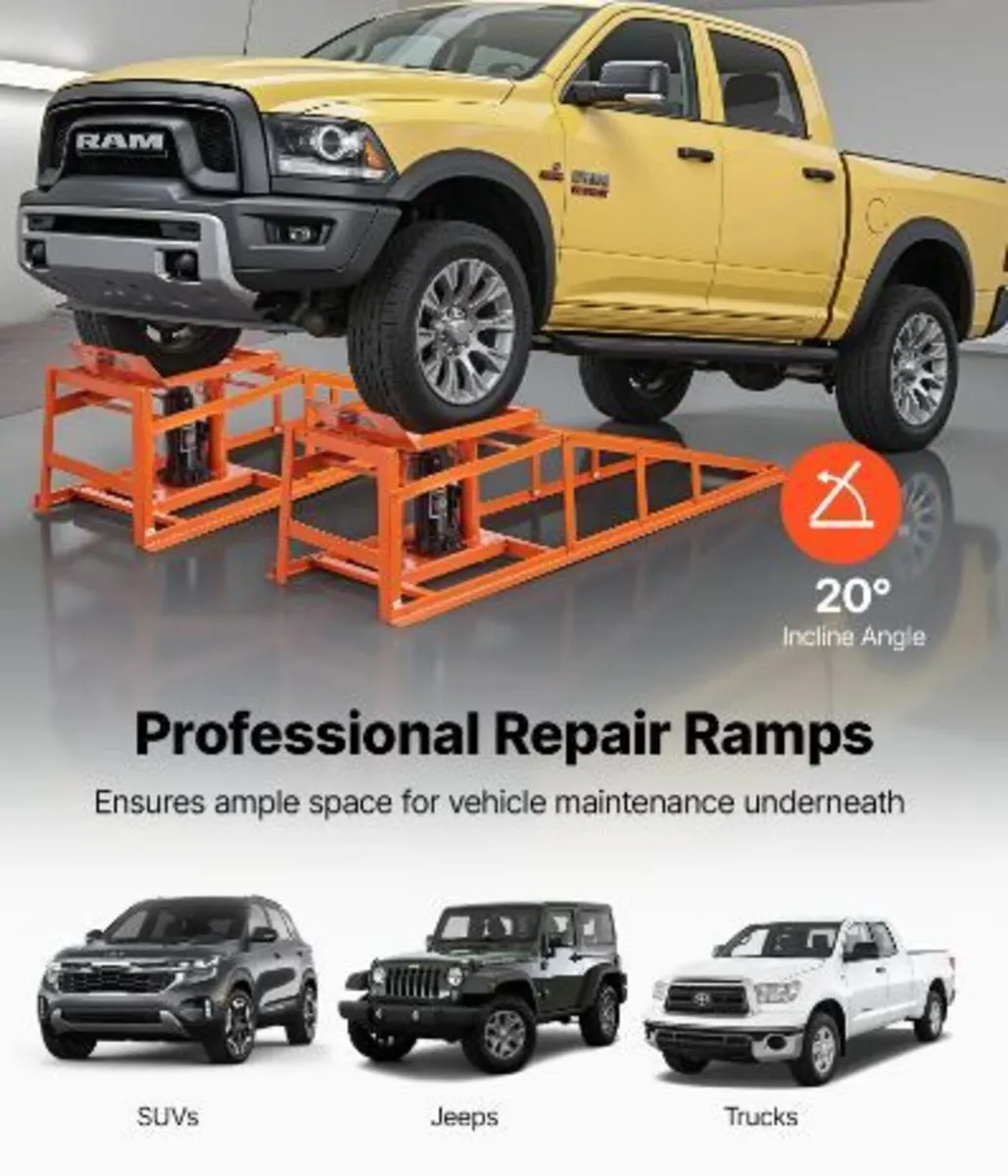 Hydraulic Car Ramps, 2 PCS 5T 11000 lbs - Image 2