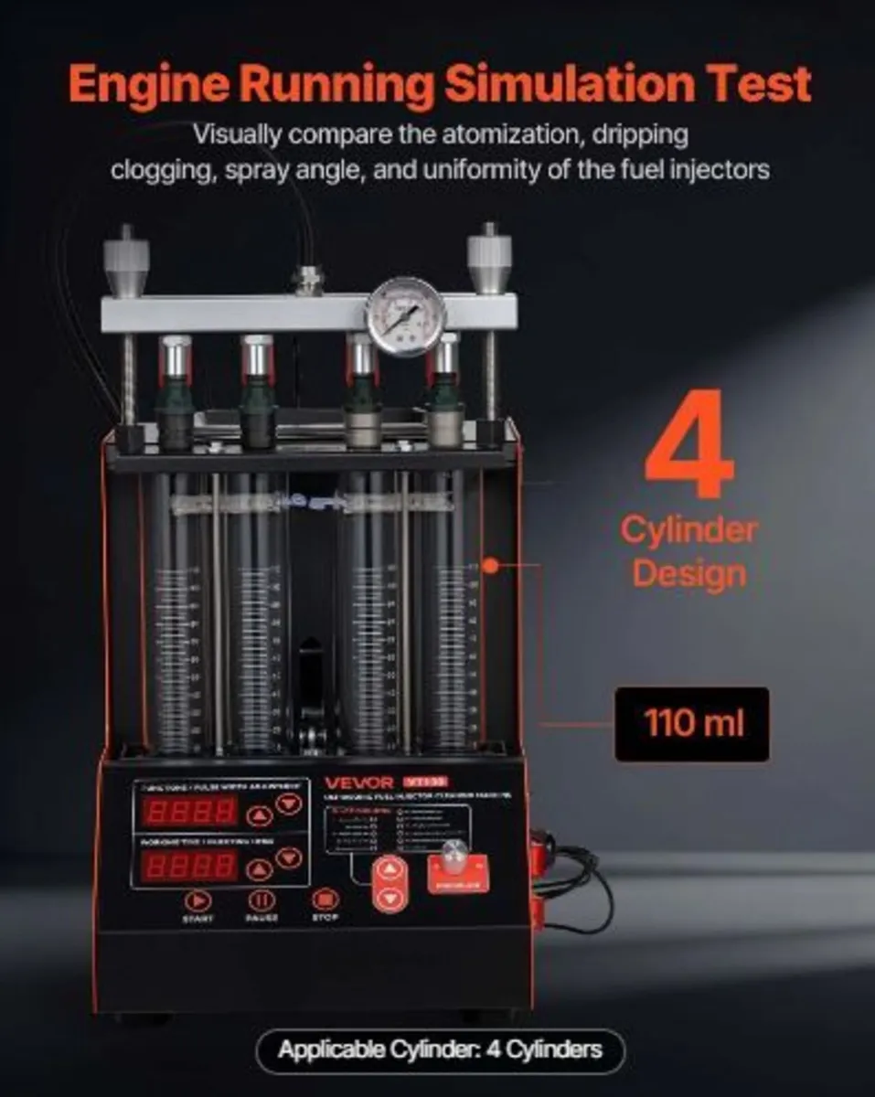 Fuel Injector Cleaner Tester, 9 Test Modes, 4-Cyli - Image 4