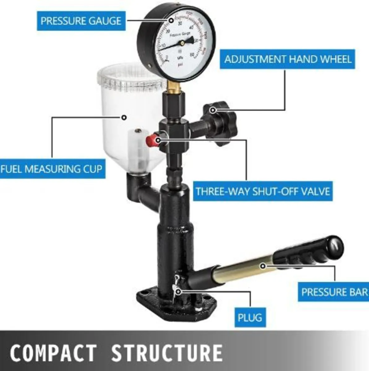 600 Bar Injector Tester 0.8L Fuel Pressure - Image 4