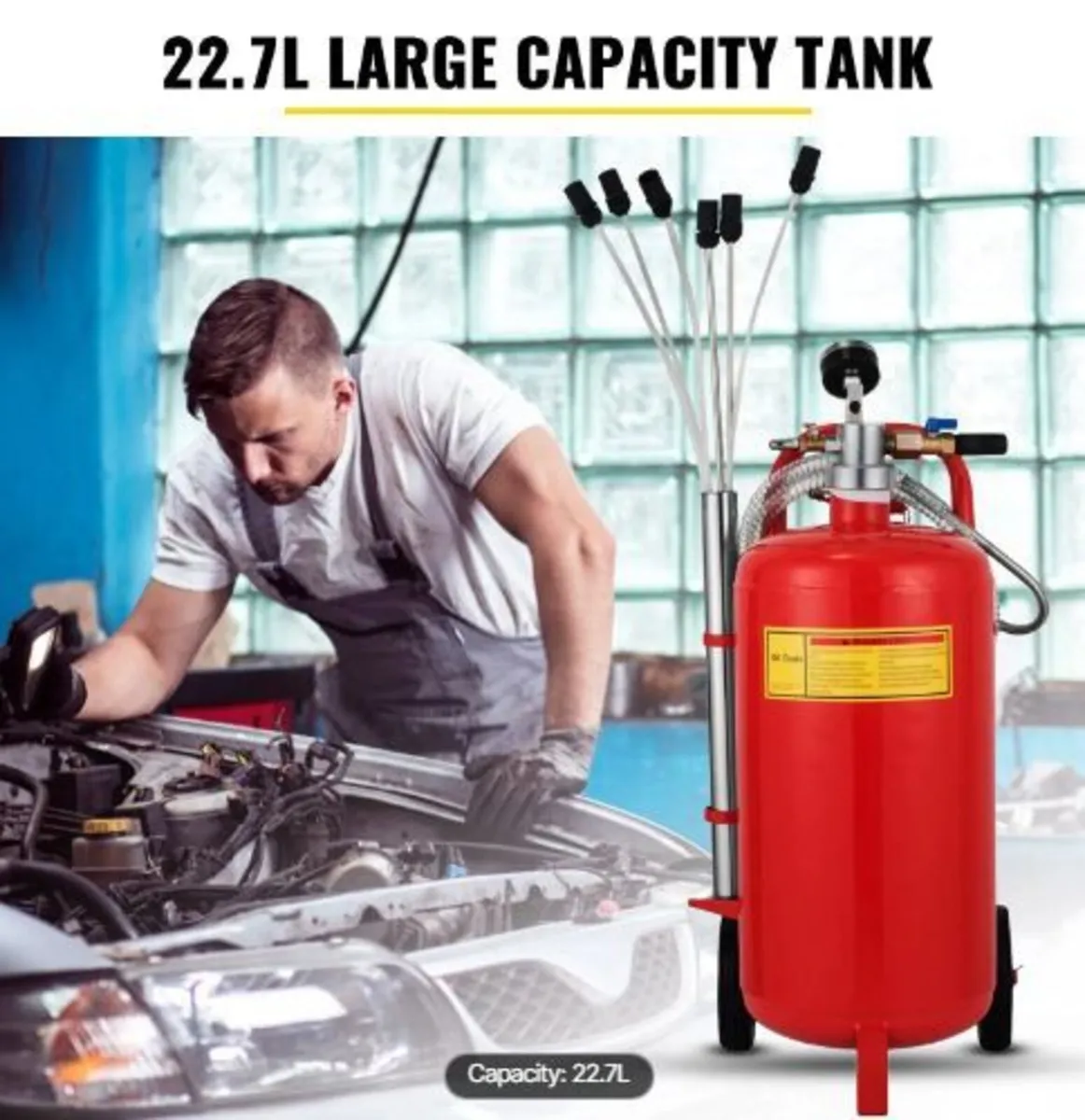 5 Gallon/22.7L Oil Extractor, Portable Air - Image 3