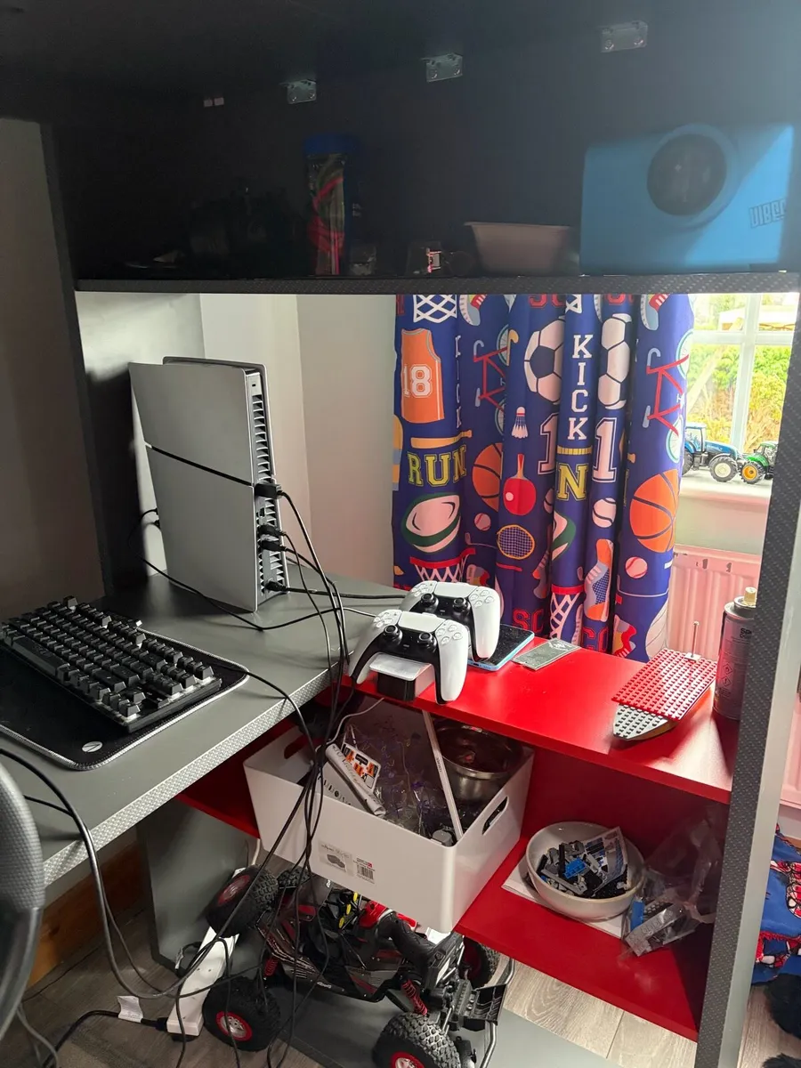 High sleeper Bunk bed with desk - Image 2