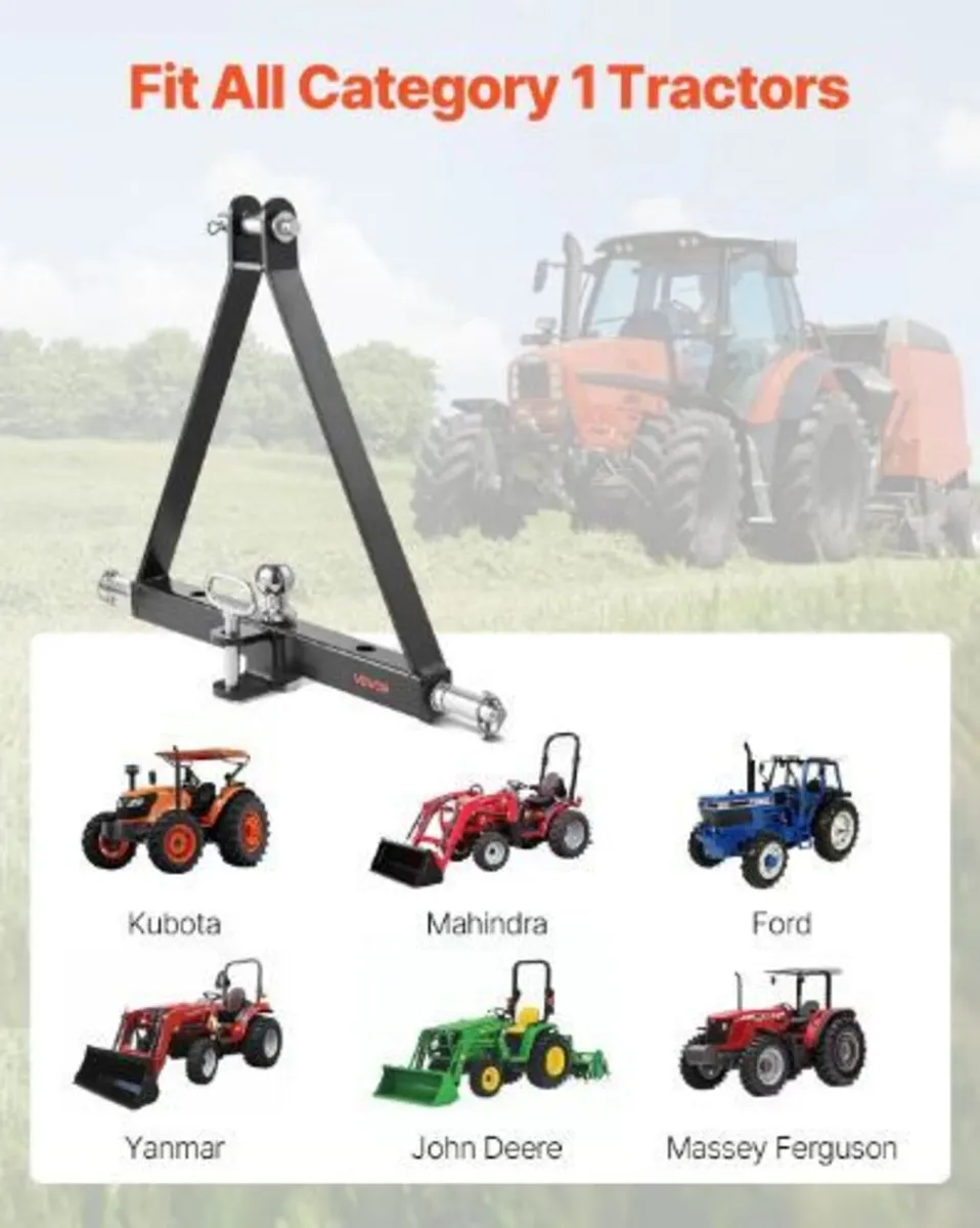 3 Point Hitch Receiver with 2 in Receiver - Image 2