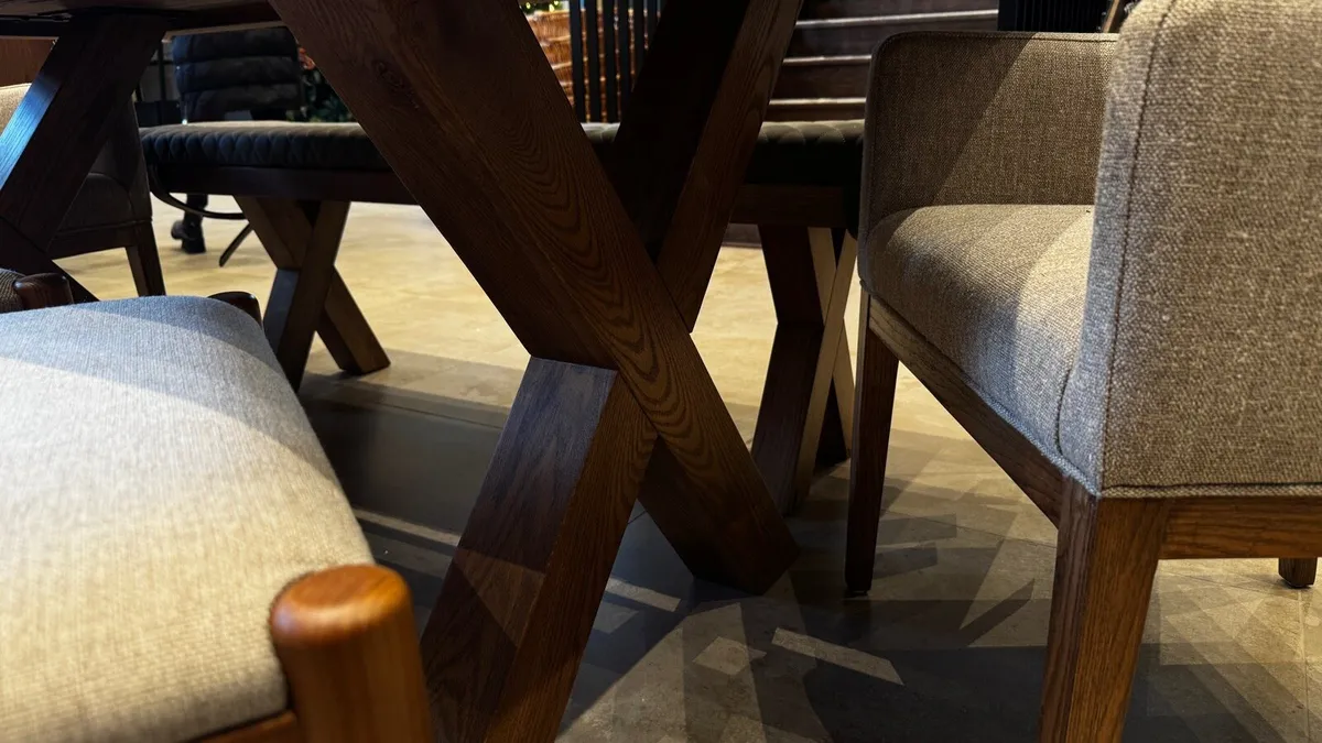 All Oak Dining Table X Leg 200cm Brand New - Image 1