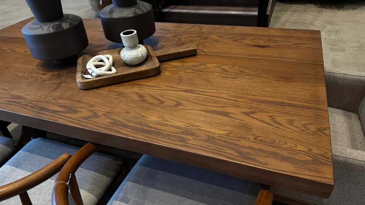 All Oak Dining Table X Leg 180cm - Image 3