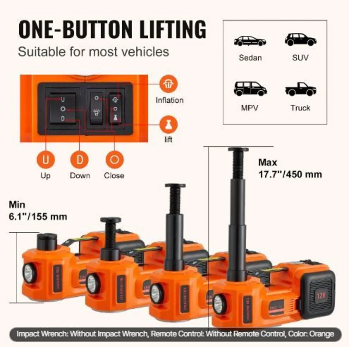 Electric Hydraulic Car Floor Jack 5 Ton 12V - Image 1